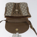 GUCCI GG Plus Supreme Shoulder Bag PVC Beige Gold Auth 121799-10