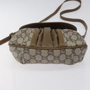 GUCCI GG Plus Supreme Shoulder Bag PVC Beige Gold Auth 121799-5