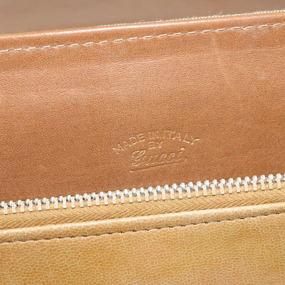 GUCCI Micro GG Canvas Hand Bag Beige Gold Auth 121803