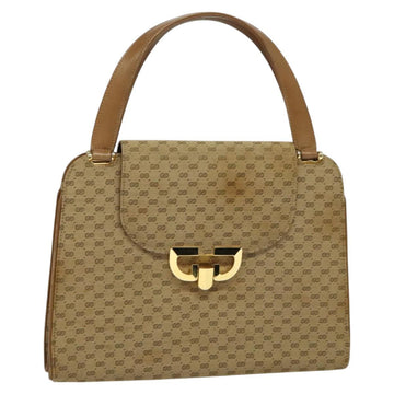 GUCCI Micro GG Canvas Hand Bag Beige Gold Auth 121803