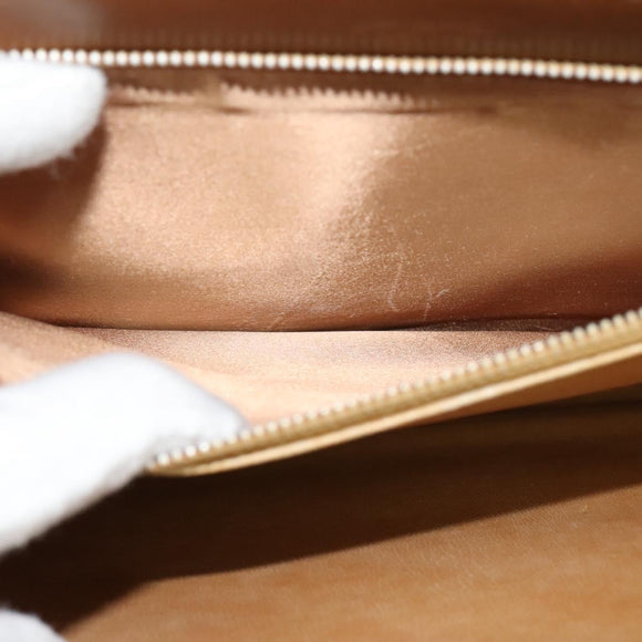 GUCCI Micro GG Canvas Hand Bag Beige Gold Auth 121803