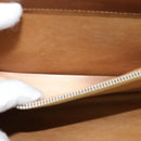 GUCCI Micro GG Canvas Hand Bag Beige Gold Auth 121803-21