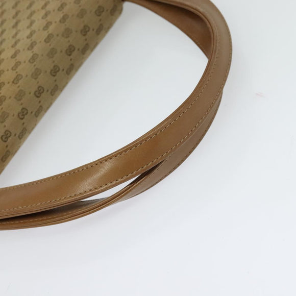 GUCCI Micro GG Canvas Hand Bag Beige Gold Auth 121803
