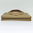GUCCI Micro GG Canvas Hand Bag Beige Gold Auth 121803-5