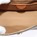 CELINE Macadam Canvas Hand Bag PVC Leather 2way Brown Gold Auth 121807-11