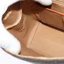 CELINE Macadam Canvas Hand Bag PVC Leather 2way Brown Gold Auth 121807-21