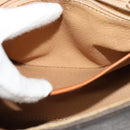 CELINE Macadam Canvas Hand Bag PVC Leather 2way Brown Gold Auth 121807-23