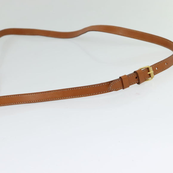 CELINE Macadam Canvas Hand Bag PVC Leather 2way Brown Gold Auth 121807