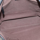 BURBERRY Nova Check Blue Label Tote Bag Wool Beige Silver Auth 121808-11