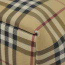 BURBERRY Nova Check Tote Bag PVC Beige Silver Auth 121809-9