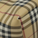 BURBERRY Nova Check Tote Bag PVC Beige Silver Auth 121809-14