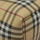 BURBERRY Nova Check Tote Bag PVC Beige Silver Auth 121809-16