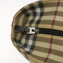 BURBERRY Nova Check Tote Bag PVC Beige Silver Auth 121809-10