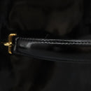 CHANEL Vanity Bag Patent Leather 2way Black Gold CC Auth 121811-10