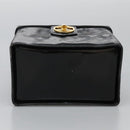 CHANEL Vanity Bag Patent Leather 2way Black Gold CC Auth 121811-12