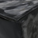 CHANEL Vanity Bag Patent Leather 2way Black Gold CC Auth 121811-14