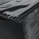 CHANEL Vanity Bag Patent Leather 2way Black Gold CC Auth 121811-16