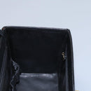 CHANEL Vanity Bag Patent Leather 2way Black Gold CC Auth 121811-22