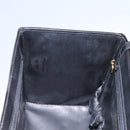 CHANEL Vanity Bag Patent Leather 2way Black Gold CC Auth 121811-23