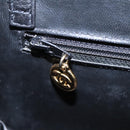 CHANEL Vanity Bag Patent Leather 2way Black Gold CC Auth 121811-25