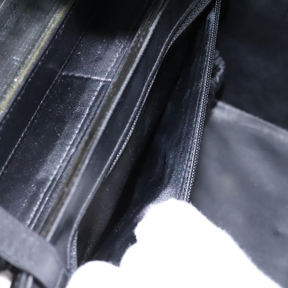 CHANEL Vanity Bag Patent Leather 2way Black Gold CC Auth 121811