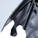 CHANEL Vanity Bag Patent Leather 2way Black Gold CC Auth 121811-28