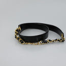 CHANEL Vanity Bag Patent Leather 2way Black Gold CC Auth 121811-30