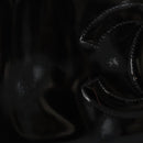 CHANEL Vanity Bag Patent Leather 2way Black Gold CC Auth 121811-5