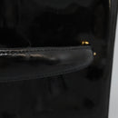 CHANEL Vanity Bag Patent Leather 2way Black Gold CC Auth 121811-9