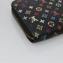 LOUIS VUITTON Monogram Multicolor Zippy Wallet Long Black M60243 LV Auth 121827-16