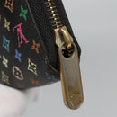 LOUIS VUITTON Monogram Multicolor Zippy Wallet Long Black M60243 LV Auth 121827-8