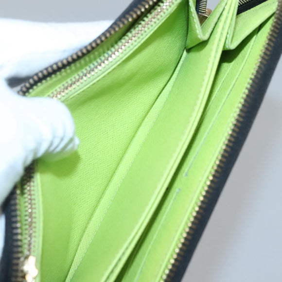 LOUIS VUITTON Monogram Multicolor Zippy Wallet Long Black M60243 LV Auth 121827