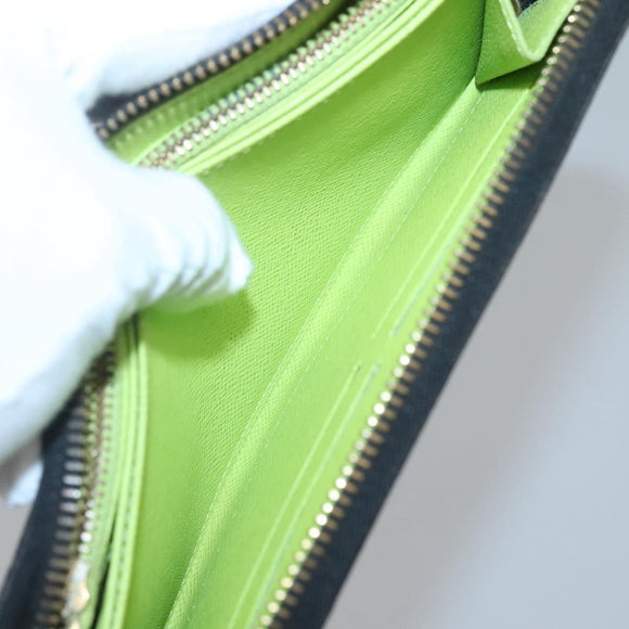 LOUIS VUITTON Monogram Multicolor Zippy Wallet Long Black M60243 LV Auth 121827