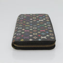 LOUIS VUITTON Monogram Multicolor Zippy Wallet Long Black M60243 LV Auth 121827-3
