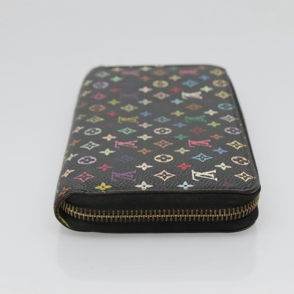 LOUIS VUITTON Monogram Multicolor Zippy Wallet Long Black M60243 LV Auth 121827
