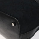 GUCCI GG Canvas Shoulder Bag Black Silver 0014302 Auth 121829-9
