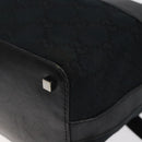 GUCCI GG Canvas Shoulder Bag Black Silver 0014302 Auth 121829-15