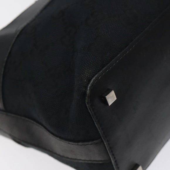 GUCCI GG Canvas Shoulder Bag Black Silver 0014302 Auth 121829