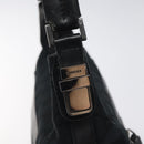 GUCCI GG Canvas Shoulder Bag Black Silver 0014302 Auth 121829-17