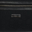 GUCCI GG Canvas Shoulder Bag Black Silver 0014302 Auth 121829-18