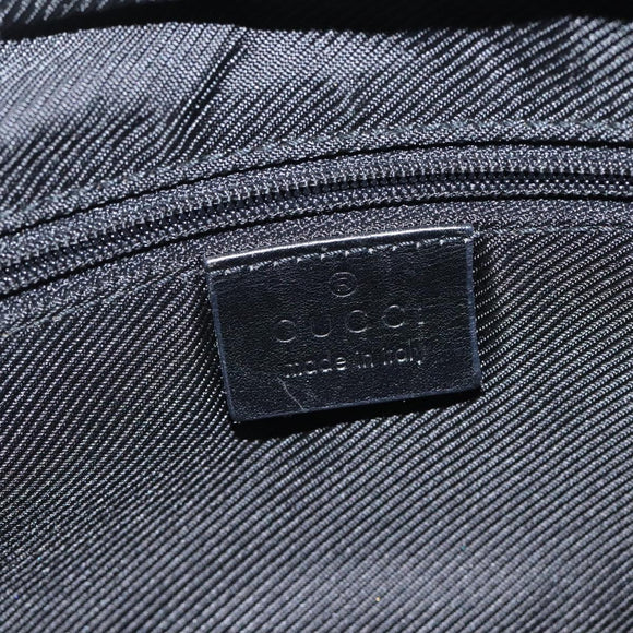 GUCCI GG Canvas Shoulder Bag Black Silver 0014302 Auth 121829