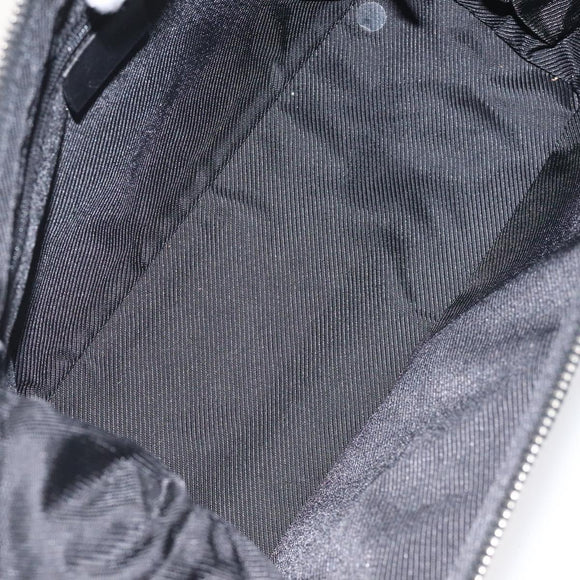 GUCCI GG Canvas Shoulder Bag Black Silver 0014302 Auth 121829