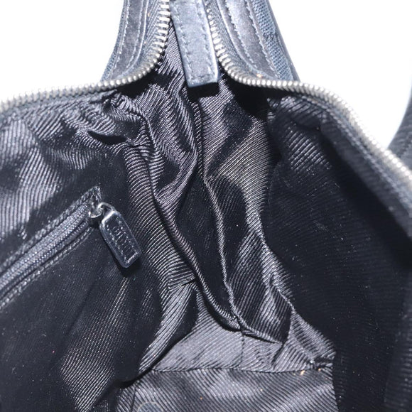 GUCCI GG Canvas Shoulder Bag Black Silver 0014302 Auth 121829