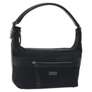 GUCCI GG Canvas Shoulder Bag Black Silver 0014302 Auth 121829-1