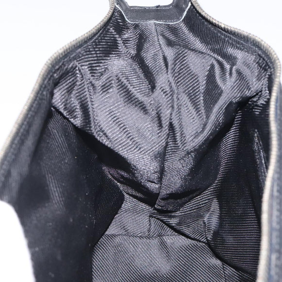 GUCCI GG Canvas Shoulder Bag Black Silver 0014302 Auth 121829