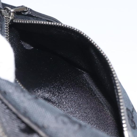 GUCCI GG Canvas Shoulder Bag Black Silver 0014302 Auth 121829