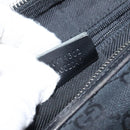 GUCCI GG Canvas Shoulder Bag Black Silver 0014302 Auth 121829-12