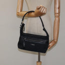 GUCCI GG Canvas Shoulder Bag Black Silver 0014302 Auth 121829-24