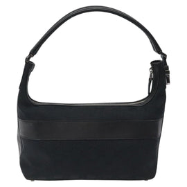 GUCCI GG Canvas Shoulder Bag Black Silver 0014302 Auth 121829 - 0
