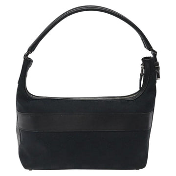 GUCCI GG Canvas Shoulder Bag Black Silver 0014302 Auth 121829 - 0